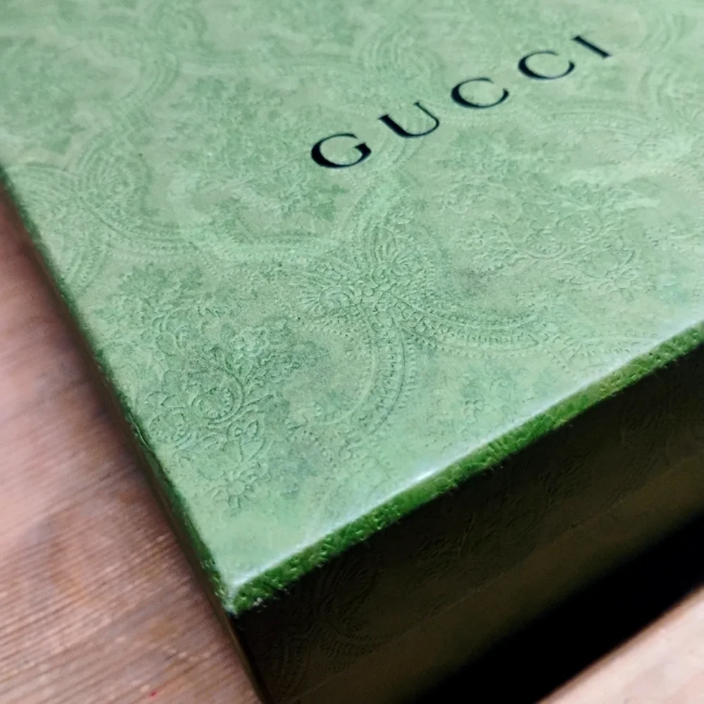 Gucci authentic shoe box, textured green. Only 1 available!